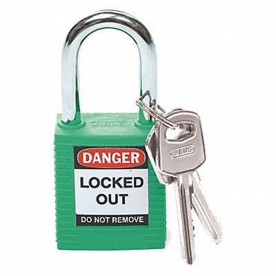 D1949 Lockout Padlock KD Green 1-3/4 H