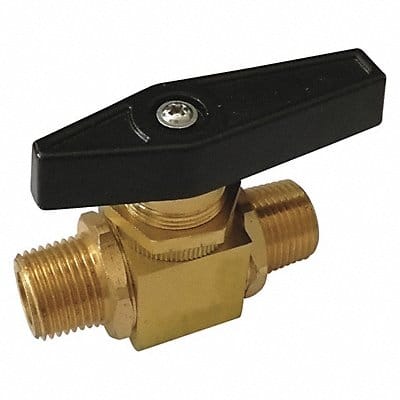 Brass Ball Valve Inline MNPT 1/4