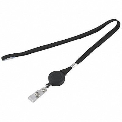D0076 Flat Neck Cord and Reel Black