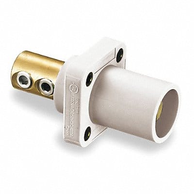 Recpt White Male Double Set Screw 400 A