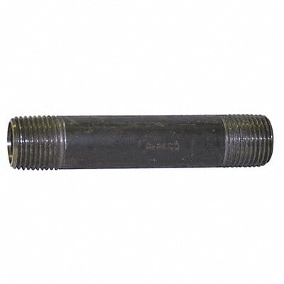 Black Pipe Nipple Threaded 3x5 In