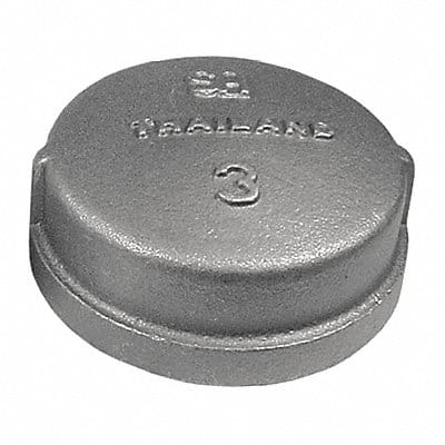 Round Cap Malleable Iron 3 in FNPT
