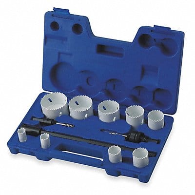 Hole Saw Kit Bimetal 3/4 To 2.5 In 12 Pc Hole Saw Kit Bimetal 3/4 To 2.5 In 12 Pc