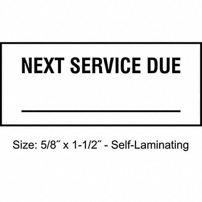 Inspection Label ENG Maintenance PK350