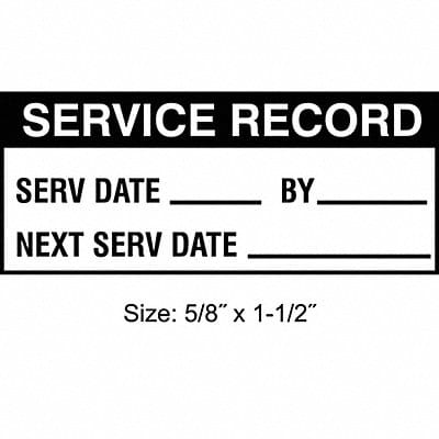 Inspection Label ENG Maintenance PK350