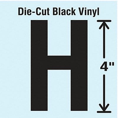 Die Cut Letter Label H 10 Cards PK10