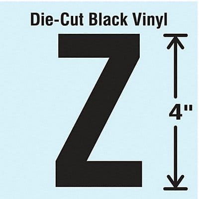 Die Cut Letter Label Z 10 Cards PK10