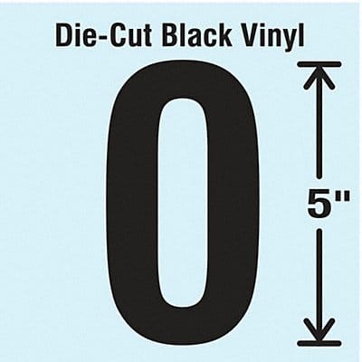 Die Cut Number Label 0 10 Cards PK10