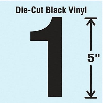 Die Cut Number Label 1 10 Cards PK10