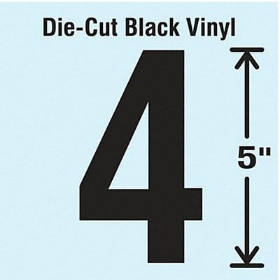 Die Cut Number Label 4 10 Cards PK10
