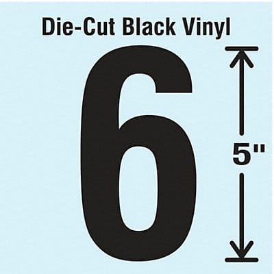Die Cut Number Label 6 10 Cards PK10