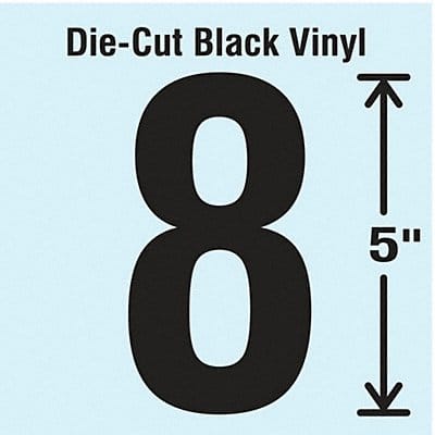 Die Cut Number Label 8 10 Cards PK10