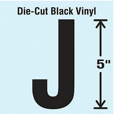 Die Cut Letter Label J 10 Cards PK10