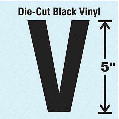 Die Cut Letter Label V 10 Cards PK10
