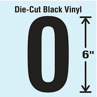K8343 Die Cut Number Label 0