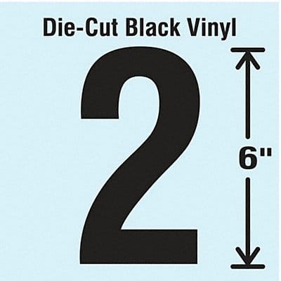 K8343 Die Cut Number Label 2