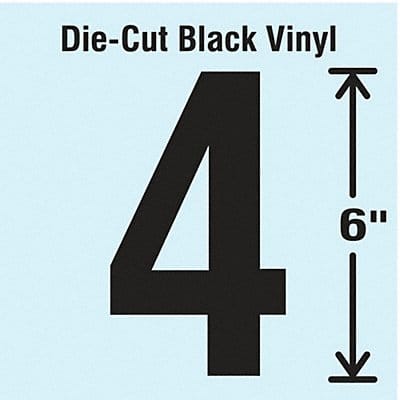 K8343 Die Cut Number Label 4
