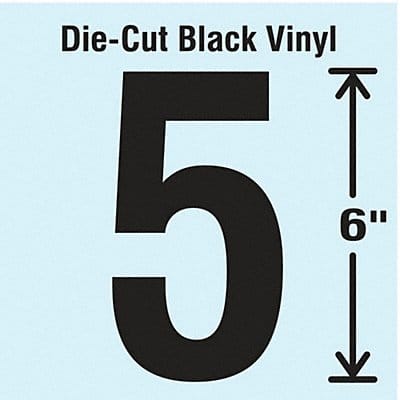 K8343 Die Cut Number Label 5