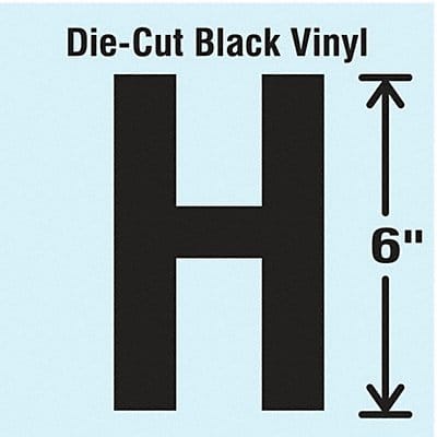 K8340 Die Cut Letter Label H