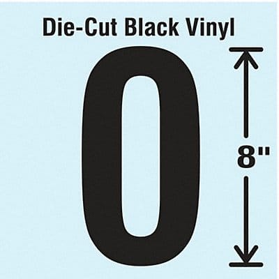 K8344 Die Cut Number Label 0