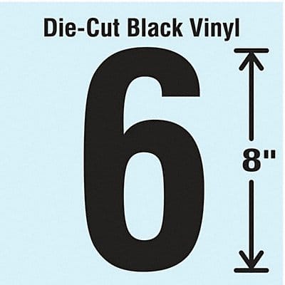 K8344 Die Cut Number Label 6