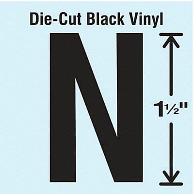Die Cut Letter Label N 10 Cards PK10