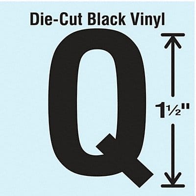 Die Cut Letter Label Q 10 Cards PK10