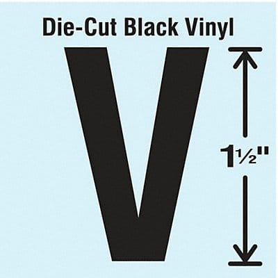 Die Cut Letter Label V 10 Cards PK10