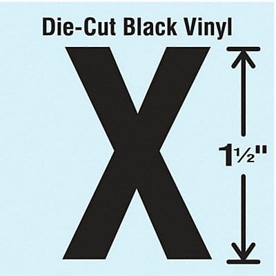Die Cut Letter Label X 10 Cards PK10