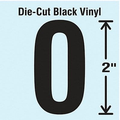 K8342 Die Cut Number Label 0 10 Cards PK10
