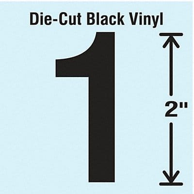 K8342 Die Cut Number Label 1 10 Cards PK10