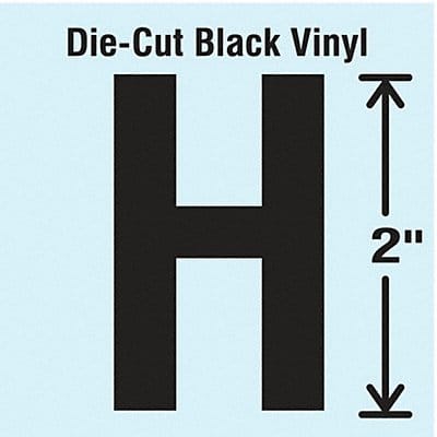 Die Cut Letter Label H 10 Cards PK10
