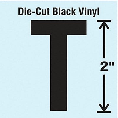 Die Cut Letter Label T 10 Cards PK10