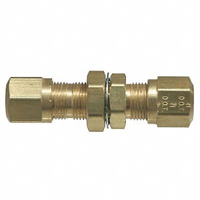 Bulkhead Union Compression Brass 1/4Pipe