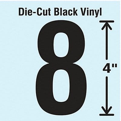 K8352 Die Cut Number Label 8 10 Cards PK10