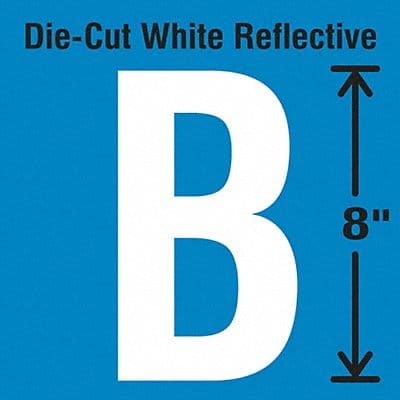 Die-Cut Reflective Letter Label B