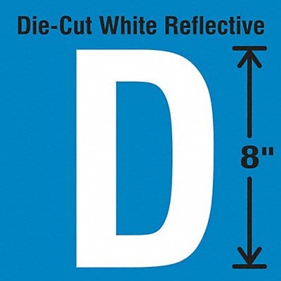 Die-Cut Reflective Letter Label D