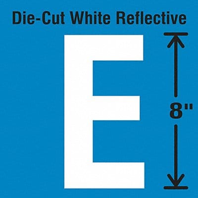 Die-Cut Reflective Letter Label E