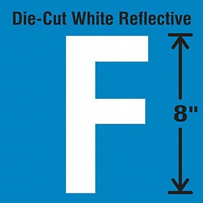 Die-Cut Reflective Letter Label F