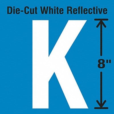 Die-Cut Reflective Letter Label K