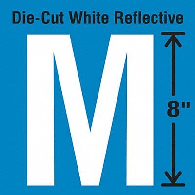 Die-Cut Reflective Letter Label M