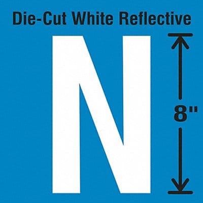 Die-Cut Reflective Letter Label N