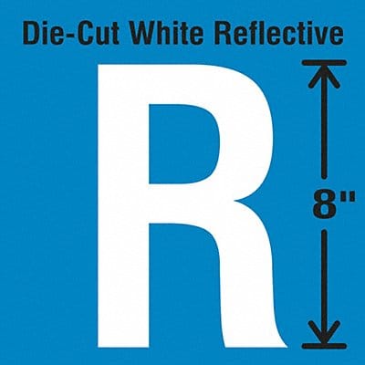 Die-Cut Reflective Letter Label R