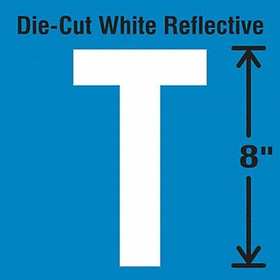 Die-Cut Reflective Letter Label T