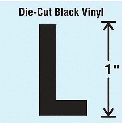 K8338 Die Cut Letter Label L 10 Cards PK10