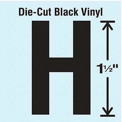 Die Cut Letter Label H 10 Cards PK10