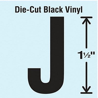 Die Cut Letter Label J 10 Cards PK10