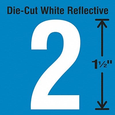 Die-Cut Reflective Number Label 2 PK5