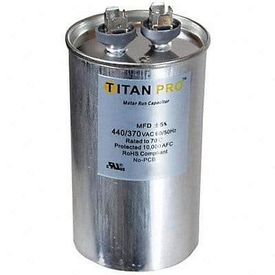 Motor Run Capacitor 40 MFD 4 7/16  H