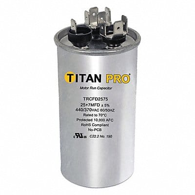 Dual Run Capacitor 25/75 MFD 4 1/4 H